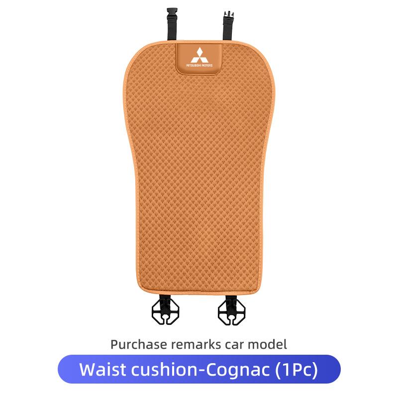 xkhr10 Car Logo Seat Cushion Backrest Ice Silk Anti Slip Protective Pad Accessories For Mitsubishi Lancer ASX Pajero Mirage Attrage