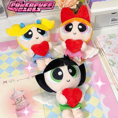 Hugkis Original Суперкрошки Мягкие Плюшевые Брелки Ангельское Сердце Дизайн Брелок-Подвеска для Рюкзака Декор Игрушки Кукла Подарки для Девочек