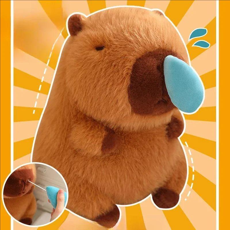 Милая плюшевая игрушка капибара с растягивающимися соплями K Simulation Animal Plush, плюшевая игрушка, кукла, детский подарок, черепаха, капибара, фруктовая кукла