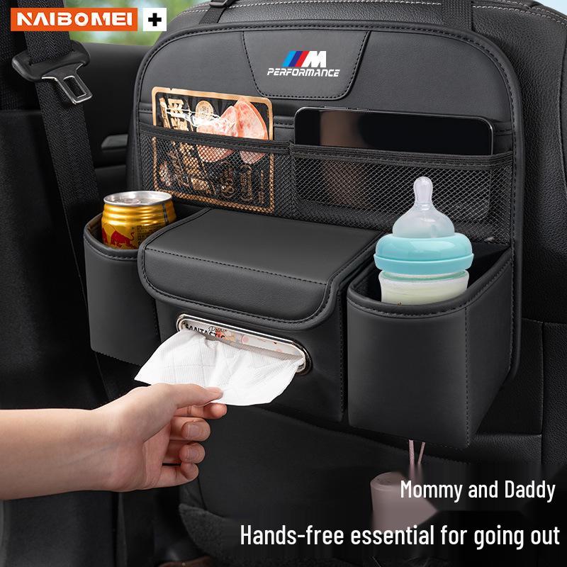 BMW Car Seat Back Organizer with Cup Holder for 3, 5, 1, 6, 7 Series & X1, X3, X4, X5, X6