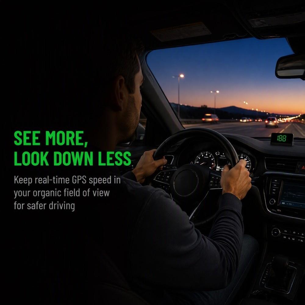 LED Display Car Head Up Display USB Powered Windshield Projector Smart Speedometer For SUV