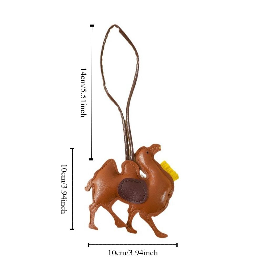 ПУ кожа ПУ кожа Вешалка Брелок для ключей автомобиля Подвеска для сумки Милый брелок верблюд Мужчины
