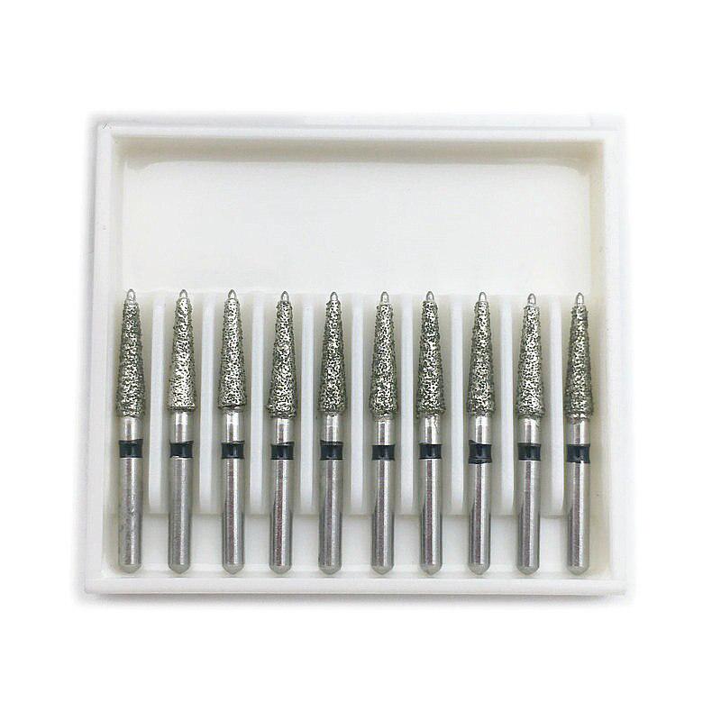 10 шт., стоматологические алмазные боры для полировки, полировщики для зубов, супер грубые инструменты для отбеливания зубов 198C-021S