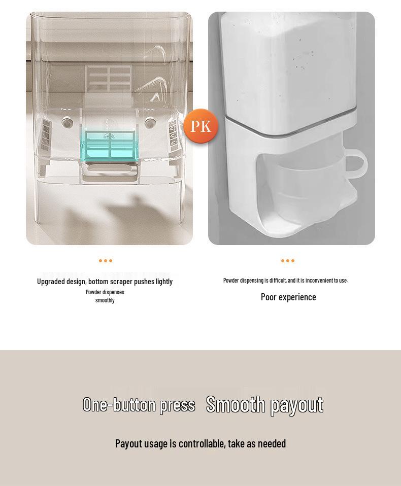 Wall-Mounted Grain Storage Jar – Press-Type Sealed & Insect-Proof Container for Rice & Millet