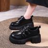 2025 New Thick Bottom Mary Jane Leather Shoes Women Autumn Design Punk Shoes Fashion Versatile Loafers Casual Shoes