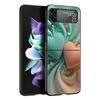 Colored Love Heart Printed Hard PC Phone Case For Samsung Galaxy Z Flip 7 6 5 4 Black Cover For Galaxy Z Flip 3 Foldable Fundas