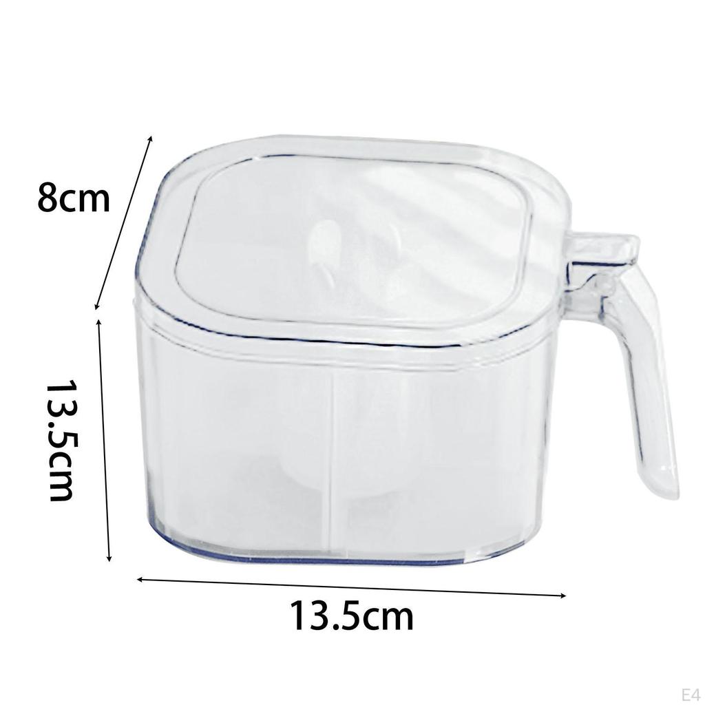 4 Compartments Seasoning Box Condiment Container Spice Dispenser for Dining Room