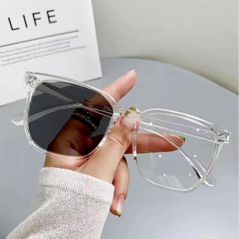 Хромированные очки для близорукости Мужские Женские Квадратные Защита от синего света Сверхлегкие Очки по рецепту Диоптрии от 0 до -6.0