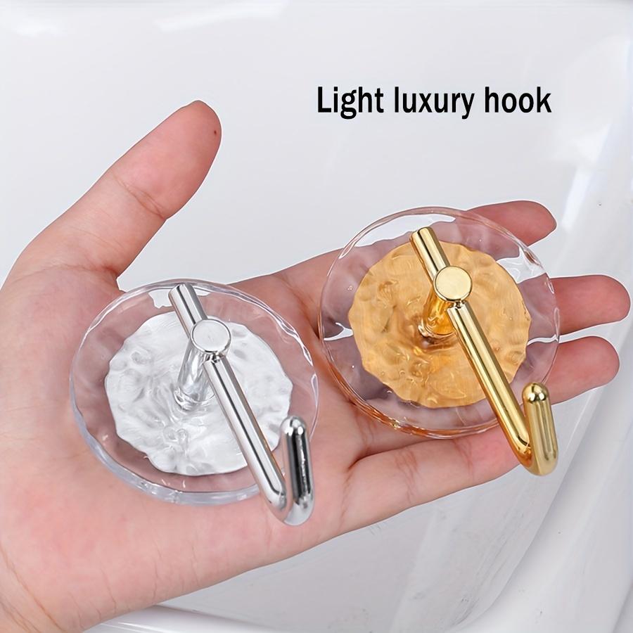 Роскошные крючки для полотенец, акриловые настенные крючки, самоклеящиеся крючки без сверления, идеально подходят для ванной комнаты, спальни, кухни, гостиной, подвесного хранения