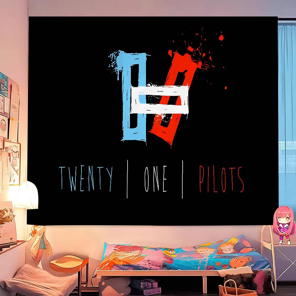 Тканевое панно с изображением группы Twenty One Pilots, аниме, Таро, Хиппи, Ковры для стен, Декор для общежития, дома