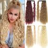 Women Fashion Long Wavy Wrap Around Ponytail Synthetic Fiber Long Curly Cosplay Daily Wear Wavy Hair Extensions