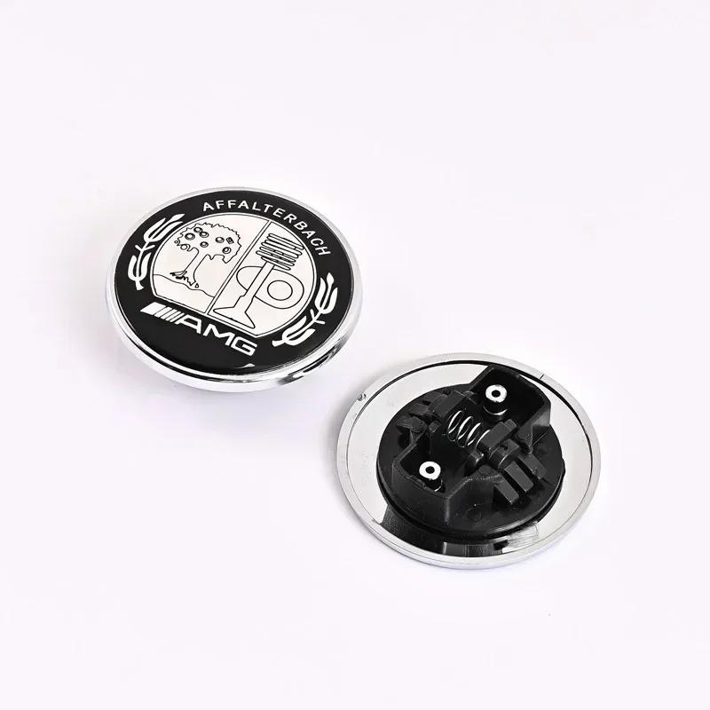 2025 Горячий Для Mercedes Benz 57 мм Алюминий ABS Автомобильная Плоская Наклейка-Эмблема на Капот Передний Значок Логотип Декоративные Аксессуары Для Mercedes Benz A