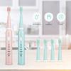 Adult Waterproof Electric Toothbrush Strong Sonic Charging with 4 Toothbrush Head