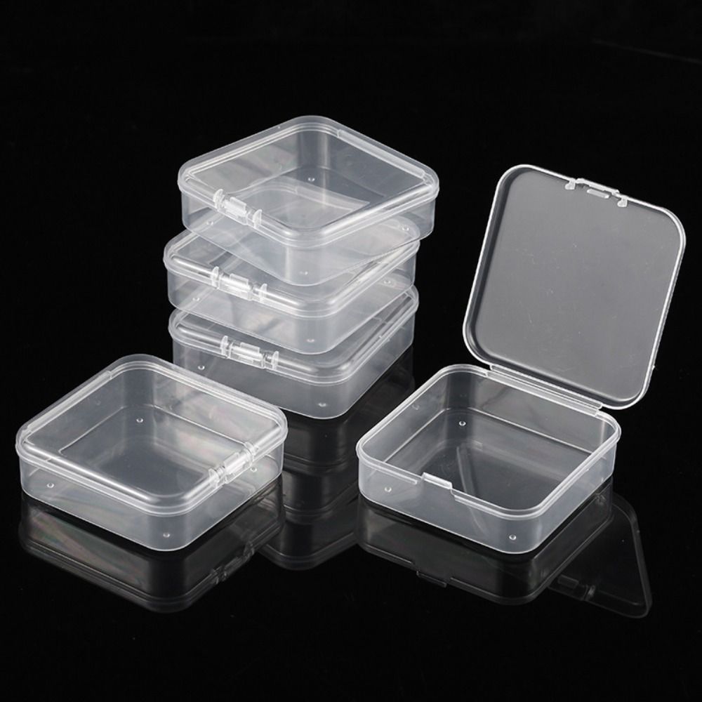 Mini Transparent Organizer Box Transparent Dustproof Storage Boxes Jewelry Storage