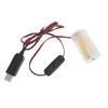 Кабель питания от USB 5V2A к муляжу батареи LR20 D Заменяет 3 шт. батарей LR20 D