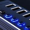 USB 3.0 адаптер на 4/7/10 портов с независимыми переключателями и скоростью 5 Гбит/с для быстрой передачи данных и удобной зарядки