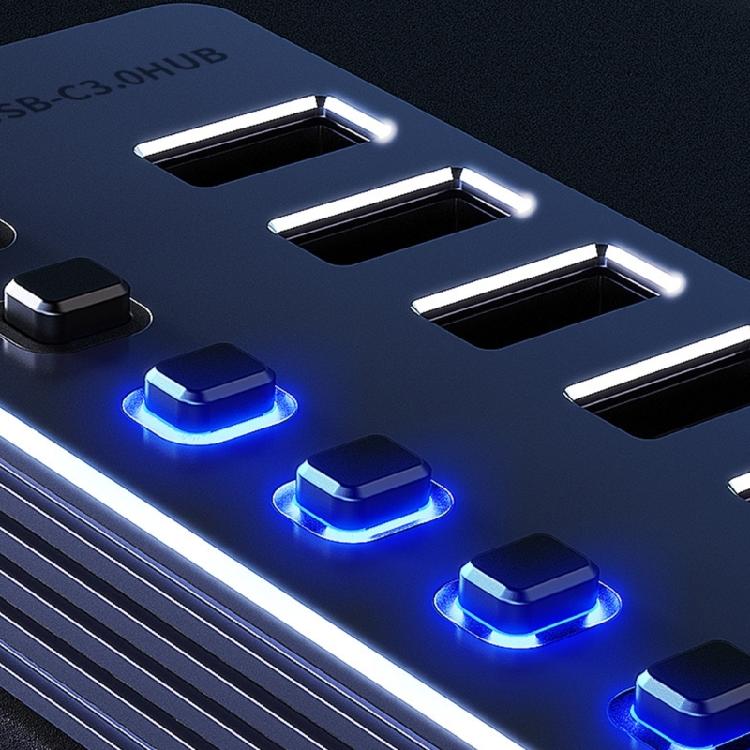 USB 3.0 адаптер на 4/7/10 портов с независимыми переключателями и скоростью 5 Гбит/с для быстрой передачи данных и удобной зарядки
