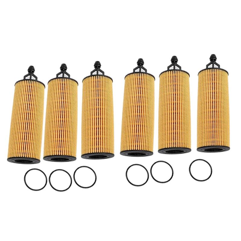 A03E-6Pcs Oil Filter For Jeep Grand Cherokee WK2 2010 - / Wrangler 2014-2017 3604CC Engine 68191349AA 68191349AC