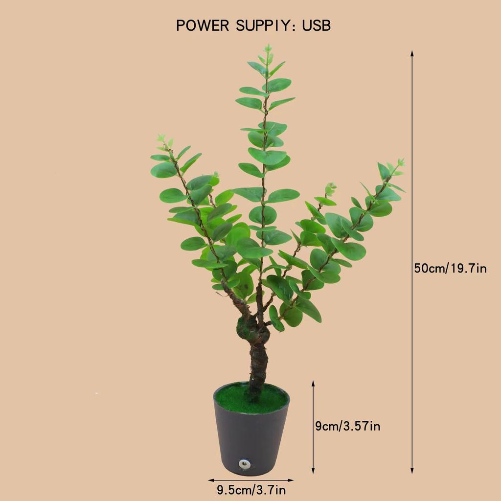 Светодиодный ночник, имитация растительного светильника, бонсай, спальня, украшение дома, светильник - Денежное дерево