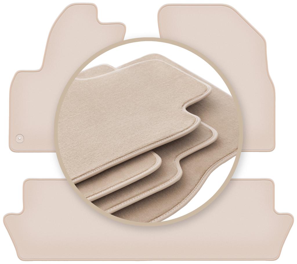 PREMIUM beige floor mats for: Citroen C4 Picasso I minivan 2006-2013