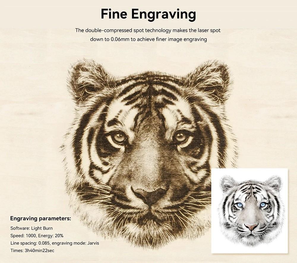 Лазерный гравер ATOMSTACK S10 Pro, 10 Вт, мощность станка 50 Вт, фиксированный фокус, сжатое пятно 0,08x0,06 мм, 410x400 мм