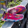 2019 New Women Shoes Summer Flat Female Loafers Women Casual Flats Woven Shoes Sneakers Slip On Colorful Shoe Mujer Plus Size 41