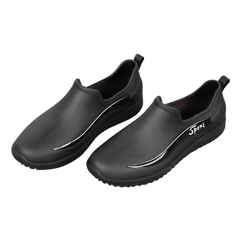 New fashion short rain shoes men's four-season work shoes low-top non-slip kitchen shoes fishing water shoes waterproof rain shoes
