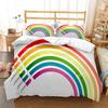 Комплект постельного белья из полиэстера с цифровой печатью «Радуга» для мальчиков и девочек, комплект постельного белья для подростков, комплект постельного белья с изысканной печатью