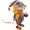 DIY Craft Needle Felted Needle Felted Mouse Ornament, Cute Felt Mice Figurine for Christmas Decor, Christmas Mouse Doll Decorations