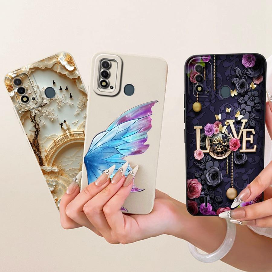 For Itel P37 Pro Vision 2Plus Phone Case Cute Rabbit Liquid Soft Silicone Bumber Shell For Itelp37 Capa Vision2s Back Cover