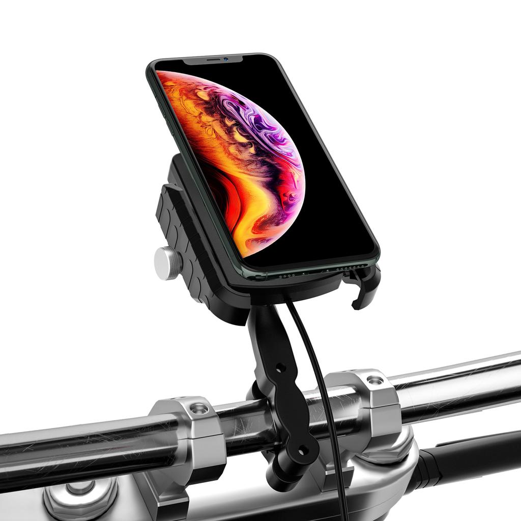 15W Phone Wireless Charge Bracket Extension Bracket Black A For Moto Scooter