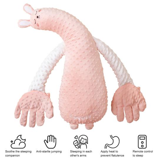 Baby Patter for Sleep Startle Prevention Stuffed Doll Pillow with Soothing Patting Palm Pad Soothing Patter Sleep Companion with Music for Comforting