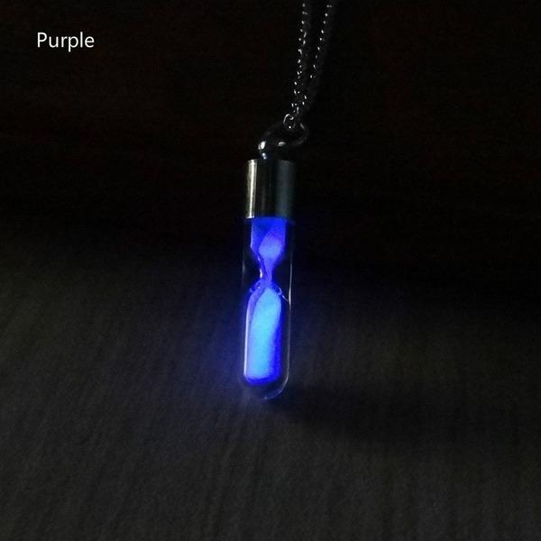 Креативное светящееся ожерелье с подвеской в ​​виде бутылки песочных часов для женщин