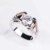Jewelry Inlaid Zircon Ring Fashion Wedding Ring Accessories 2025 Men's and Women's Adjustable Ring Openings