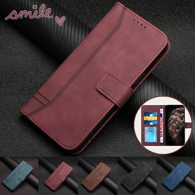 Матовый кожаный чехол-кошелек с защитой от отпечатков пальцев, держатель для карт в книжном стиле, откидная крышка для iPhone OPPO Realme Nokia Motorola Sony OnePlus LG Tecno