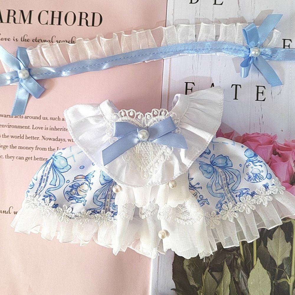 Cotton Stuffed Lolita Style 20CM Doll Clothes Rabbit Ear Idol Dolls Accessories Princess Dress