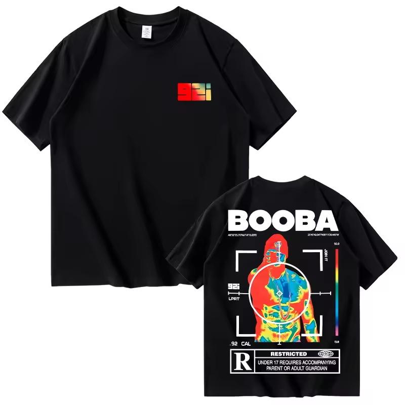 B2O Tshirts Unisex Fashion BOOBA Printed Short Sleeve T Shirt WoUnisex Casual Harajuku Streetwear Tee Tops