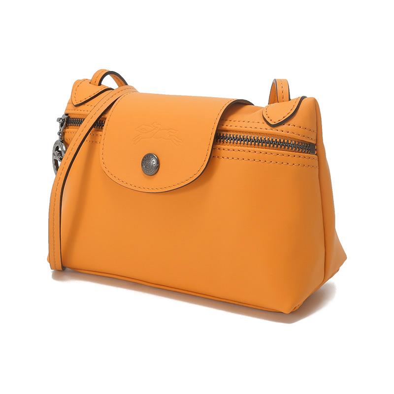 Longchamp Le Pliage Xtra Adjustable Shoulder Strap Leather Mahjong Mini Crossbody Bag Women Bags Almond-Yellow 10188987222
