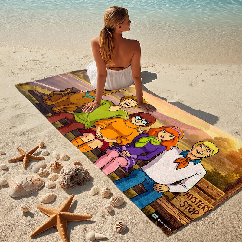 Scoobydoo Mystery Stylish Digital Printing Beach Towel Quickdrying Absorbent Blanket For Beach Pool Gym Travel Christmas Gift C922327