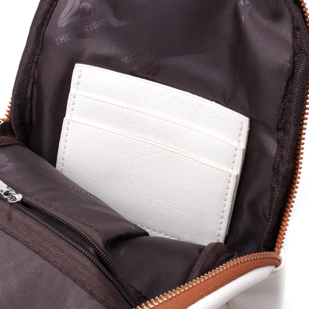 Удобная женская сумка-слинг через плечо из экокожи VINTAGE Bag 22752 Белый
