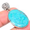 Подвеска из натурального тибетского бирюзового камня 925 пробы из стерлингового серебра 1,77 дюйма O2l39