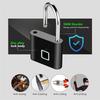 Smart Keyless USB Charging Fingerprint Lock Padlock Waterproof Door Lock 0.2sec Unlock Portable Anti-theft Padlock Zinc