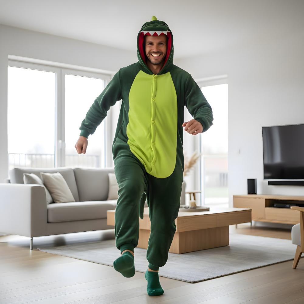 Piżama Onesie Kigurumi Kostium Przebranie Dinozaur Xxl: 185 - 195Cm