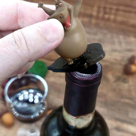Пробка для бутылки вина в виде бегемота, забавная пробка для напитков в виде головы животного-бегемота