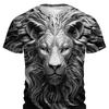 Летние футболки свободного покроя с круглым вырезом и короткими рукавами с принтом льва и тигра в формате 3D для женщин