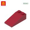 Нетоксичный 62 шт./лот 30363 Скат 18 2x4 отверстия Наклонный 2 ряда Кирпичик Moc Цветные Аксессуары Совместимые с Кирпичиками DIY Детская Игрушка