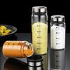 Spice Jar Stainless Steel Lid Glass Seasoning Bottle with Scale Pepper Shaker Container Condiment Sugar Jar Kitchen Spice Tools