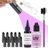 UV Hair Extension Kit:Fast-Curing Waterproof Glue,Remover,UV Lamp & Comb,Salon-Grade Adhesive for Seamless Natural Bonds,Complete Long-Lasting