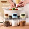 Airtight Plastic Salt Container Modern PET Spice Jar for Kitchen, Solid Seasoning Storage
