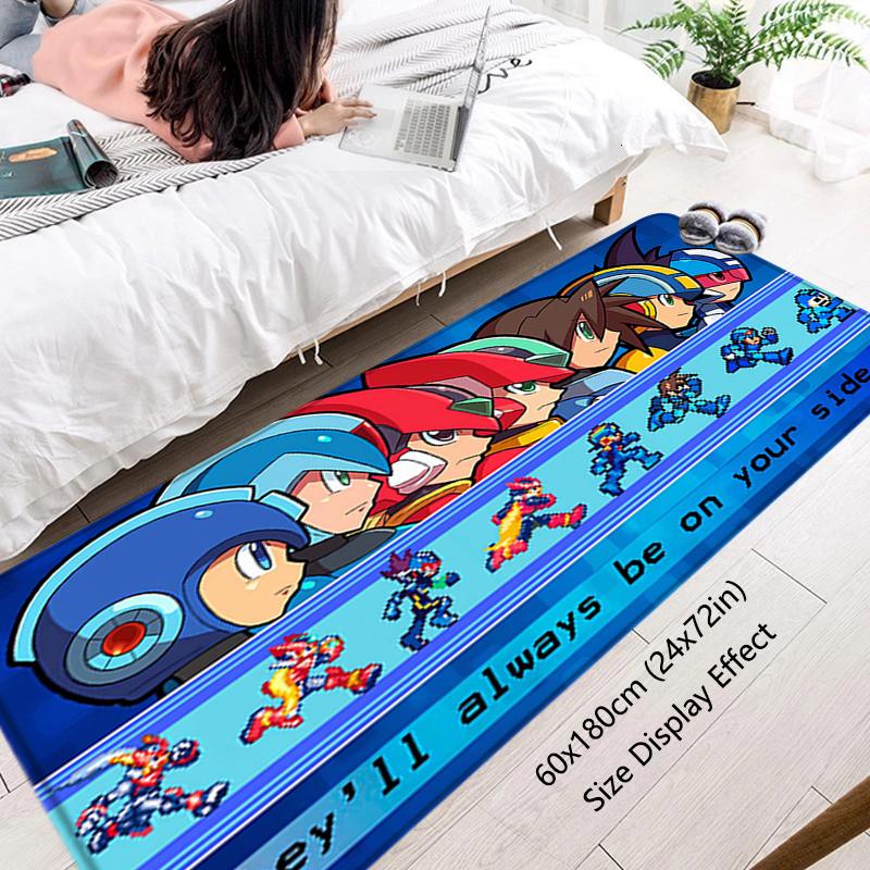 Interior Floor Mat Doormat Mega Man X8 Rockman Non-slip Foot Rug Rectangle Kitchen Carpet Bedroom Bedside Mats Home Decor